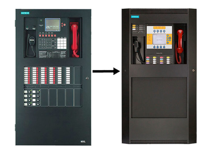 Siemens MXL fire alarm panel migrated to a Cerberus PRO panel